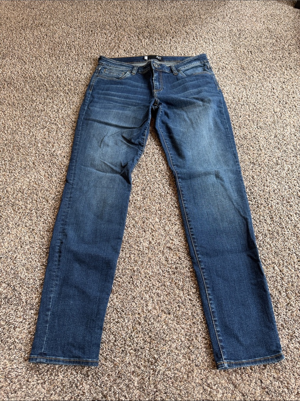 Kut from the Kloth Women's Indigo Slim Straight Jeans Size 12